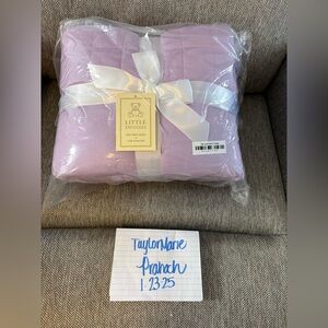 Little snuggles, by Charlie’s project lilac quilted bamboo blanket 70x90 NIB